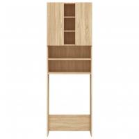 vidaXL Armario de lavadora color roble Sonoma 64x25,5x190 cm - details 2