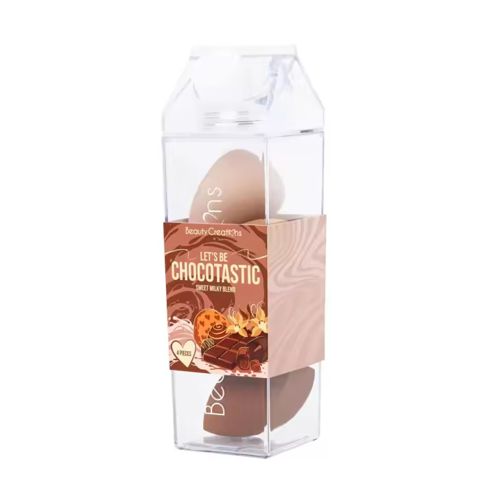 Sweet Milk Let´s Be Chocolastic - Esponjas de Maquillaje Multifuncional con Botella de Agua Reutilizable - Paleta de Maquillaje - 1