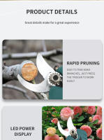 Tijeras Eléctricas De Podar Makita 18V Recargable Para Jardín Y Árboles De Fruta Corte De Ramas Con Hoja De Acero Inoxidable - details 6