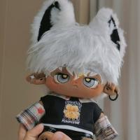 Muñeco De Peluche Grande 20cm Con Orejas Largas Y Cola Grande Pelaje Gris Y Blanco Muñeco De Peluche Para Regalo Perfecto Para Niños Y Adultos - details 30