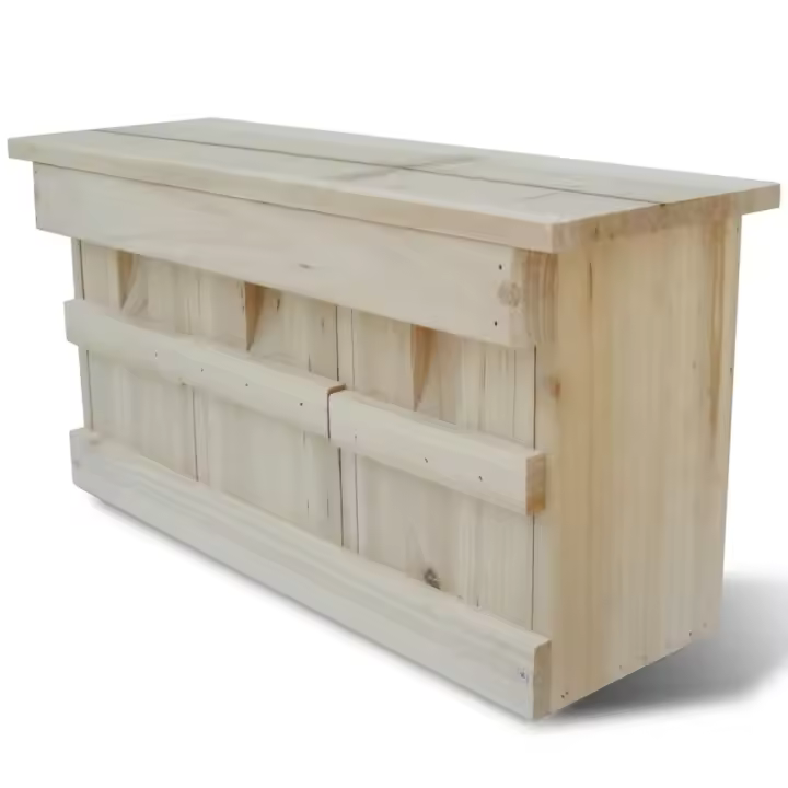 vidaXL Madera Maciza Caja Casa Nido Gorriones Pájaros 3 Cámaras Adorno Jardín Cantidad 1 unidad, 2 unidades - 1