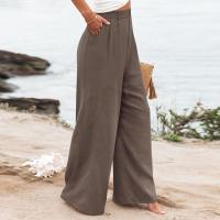 Pantalones Anchos Para Mujer Cintura Alta Elástica Trasera Negocios Casual Largo Pantalones Regulares De Pierna Recta Para Otoño/Invierno - details 22