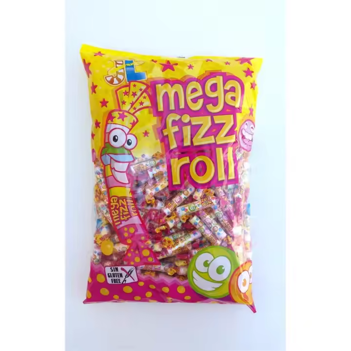 MEGA FIZZ ROLL 200 UNDS - Bolsa de Caramelos Comprimidos Sin Gluten Juan López - 1