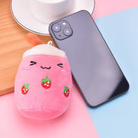 Llavero Colgante De Peluche Mini Simulación De Taza De Té De Leche Con Frutas Regalo De Vacaciones Para Adultos Y Teenagers Unisex - details 3