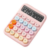 Calculadora Mecánica Con Pantalla LCD De 12 Dígitos Botones Grandes Y Redondos Calculadora Dulce Colorida Para Oficina Escuela Y Hogar - details 1
