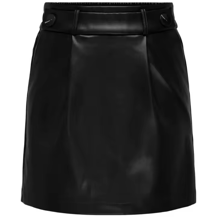 Falda Only Bina Faux Leather para mujer en color negro - 1