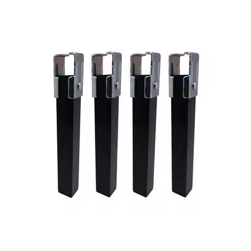 Juego de 4 Patas de Somier PT25 35x35x250mm Sin Rueda, Negro 96402 Micel - 1