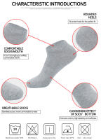 5 Pares De Calcetines Bajo Para Hombre Color Sólido Negro Blanco Transpirables De Algodón Deportivos Negocios Para Mujer Y Hombre - details 1