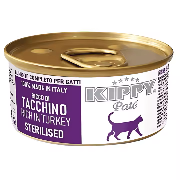 Lata Kippy Cat Paté de Pavo para Gatos Esterilizados – 85 g - 1
