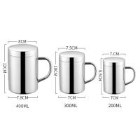 Taza De Café De Acero Inoxidable 200/300/400ML Taza Termo Doble Capa Antigolpes Portátil Para Bebidas Como Cerveza Té Jugo - details 1