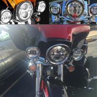Par De Luces LED De Niebla Auxiliares De 4.5 Pulgadas Para Motocicleta Yamaha Clásica FLHR Road King Dyna Luz De Niebla LED De 40w - details 8