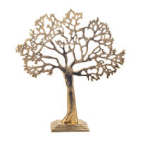 CAPRILO REGALOS & DECORACIÓN Figura Decorativa de Metal "Árbol de la Vida Dorado". Adornos y Esculturas. Decoración Hogar Marino. Regalos Originales. 39 x 8 x 43 cm. - details 0