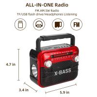 125BT Disaster Prevention Weather Forecast Solar Hand Crank Power Generation Emergency Radio with Outdoor Mobile Power Supply,Radio - details 1