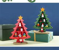 Adorno Navideño De Árbol De Madera Miniatura Decoración De Escritorio Para Centro Comercial Suministros De Decoración Navideña - details 5