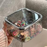 Organizador De Accesorios De Cabello En Acrílico Transparente Caja De Almacenamiento Para Cinturones De Cabello Clips De Cabello Algodón Suave Y Capsulas De Limpieza - details 2