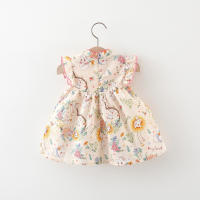 Vestido De Verano Para Bebés Niñas Estilo Cheongsam Con Patrón De Rabia Y Flores Manga Corta Princesa Dulce Vestido De Cumpleaños Parte - details 2
