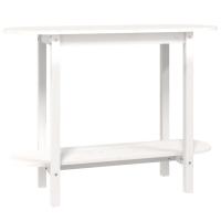 vidaXL Mesa consola de madera maciza de pino 110x40x80 cm Blanco, Gris, Marrón miel Mesita de Salón o Comedor o Auxiliar Mesa de Café Meuble Salón - details 0
