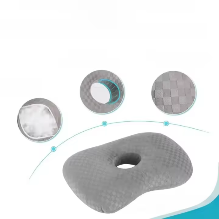 Almohada Protectora Para El Oído Para Dormir De Lado 100% Poliéster Con Agujero Para El Oído Cómoda Protección De Orejas - 1