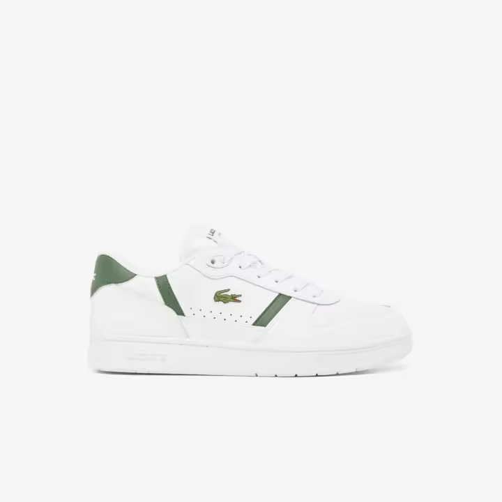Zapatillas Blancas y Verdes Lacoste T-Clip Set Hombre White Dark Green - 1