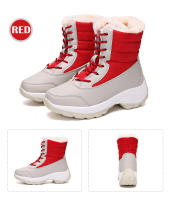Botas De Mujer Impermeables Con Plataforma Para Invierno 2023 Botas De Tobillo Con Peluche Aislante Botas De Nieve Para Exterior - details 14