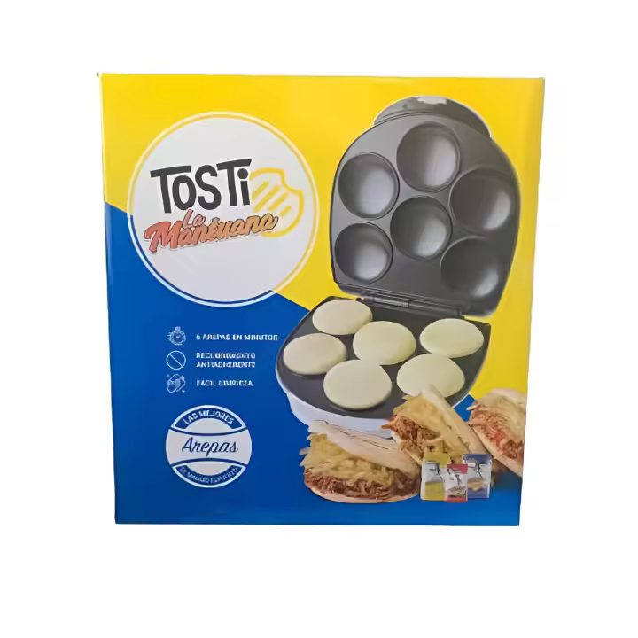 TostiLaMantuana - Máquina eléctrica para hacer 6 arepas - 1