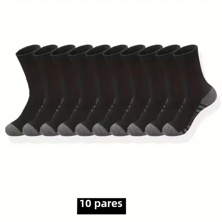 Calcetines Clásicos Para Hombre Anti-derrapantes Transpirables Deportivos Para Correr Y Baloncesto Pack De 10/20/30 Pares - 1
