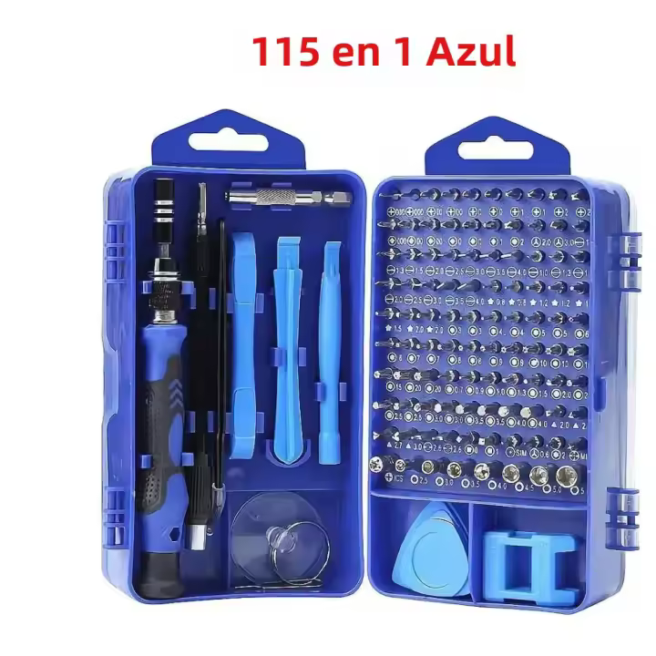Juego De Destornilladores De Precisión 115 En 1 Multifuncional Con Imán Para Reparación De Computadoras Laptops Teléfonos MacBook - 1
