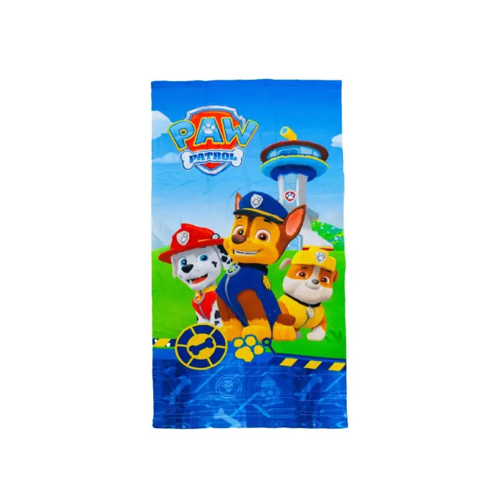 SUN & SURF Toalla de playa Infantil PATRULLA CANINA Licencia Original PAW PATROL, Microfibra Rizo, Suave y Absorbente, Ideal para Piscina, Playa o Campo - 1