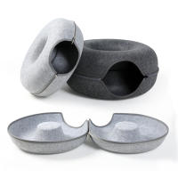Cama para Gatos con forma de Dona y Túnel, juegos Interactivos y Equipo de ejercicio de entrenamiento para Gatos de material transparente y transpirable de Doble use - details 0