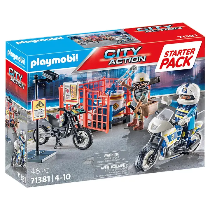 PLAYMOBIL POLICÍA - STARTER PACK POLICÍA, 71381, TIENDA CON LICENCIA OFICIAL - 1