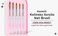 Pincel De Acrílico Kolinsky Sable Para Manicura Y Dibujo En Uñas Con Gel UV Pincel De Carving Para Polvo Y Líquido Herramienta De Arte Hot Pink - details 8