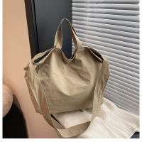 Bolso De Hombro Para Mujer De Lona Gran Capacidad Estilo Literario Ligero Y Sencillo Bolso Cruzado Con Manija De Viaje - details 42