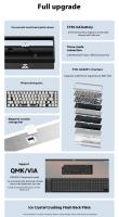 Teclado Mecánico Weikav Lucky65 V2 Kit De Personalización 3 Modos Bluetooth Hotswap Estructura De Ganchos RGB Regalo Para Gaming - details 1