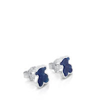 Pendientes de Oso de Plata de Ley 925, incrustaciones de Piedras preciosas Naturales, Diseño personalizado de - details 4