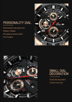 Reloj De Hombre VA VA VOOM De Acero Inoxidable Con Dial Grande De 46mm En Color Plata Y Negro Serie Original De Carreras Deportivas Reloj De Cuarzo Resistente Al Choque Y a Agua - details 11