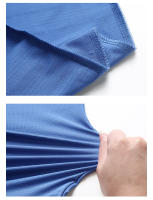 Camiseta De Seda Helada Para Hombres Verano Cuello Redondo Manga Corta Suave Fitness Tops Casual Oversize Tees Transpirable Ligera Secado Rápido Estirable Sin Pliegues - details 18