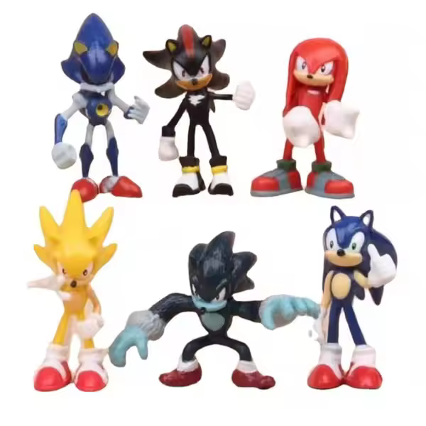 6.º set de figuras de Sonic The Hedgehog, figuras de acción, juguetes - 1