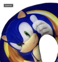 Sonic Cojin cuello coche tren infantil viaje Sonic Azul suave Sega lavable, Original. Película Sonic 3 - details 2