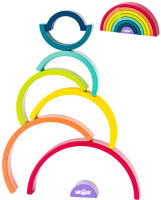 Juego de Equilibrio de Bloques Arcoiris de Madera - Aprendizaje de Colores - Desarrollo Infantil - Juguetes Sostenibles - Woody - details 4