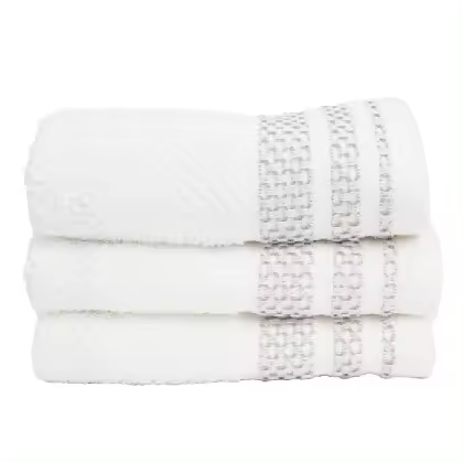La Mallorquina - Pack de 3 paños de cocina de rizo con cenefa - 100% Algodón - Honey - 1