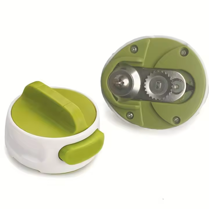 Can-Do Abrelatas Compacto, Abre Botes con Empuñadura Automática, Blanco/Verde, Pequeño - 1