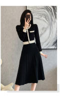Vestido De Punto Largo Con Cuello Redondo Y Bolsillos Estilizado Alto A-line Para Mujer Vestido De Suéter De Otoño E Invierno Nuevo 2024 - details 4