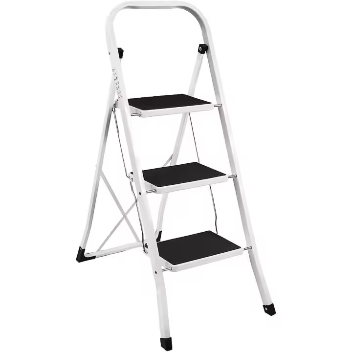 Escalera Plegable Portátil de 3 Escalones de Acero 150kg | Cocinas y Casa Doméstica - 1