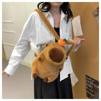 Mochila De Peluche Capybara Kawaii Moda Muñeco De Peluche Bolsa Infantil Mochila De Hombro Mini Bolsa Regalos Para Novia - details 17