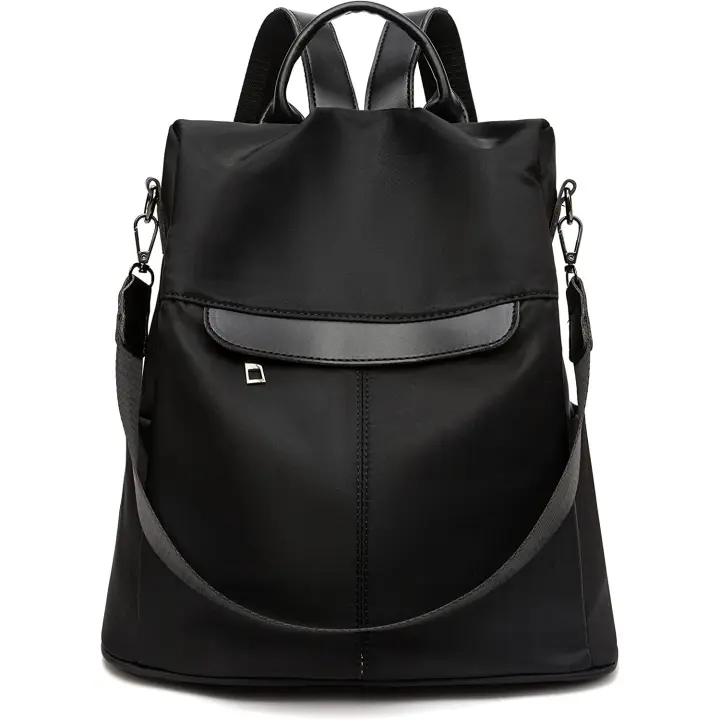 Mochilas Mochila de mujer, bolso de hombro antirrobo, bolso de escuela multifuncional Oxford, Oxford negro - 1