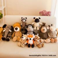 Muñeco De Peluche De Animal De Bosque Giraffe Elefante Mono León Tigre Juguetes Para Niños Actividades Regalos - details 6