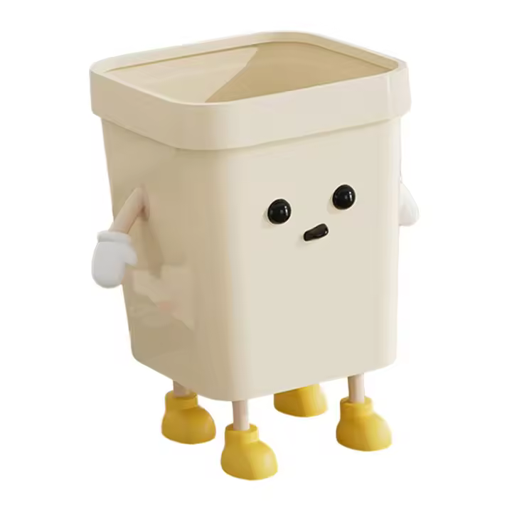Bandeja Creativa Y Ligera Para Basura Interesante Y Bonita Recipiente De Basura Para El Hogar Baño Sobre La Mesa Sala De Estar Estilo Sin Tapa Material PP - 1