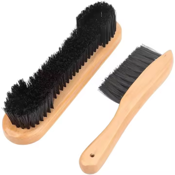 Cepillo de billar, cepillo para mesa de billar, limpieza de billar, mantenimiento de billar, 2 piezas, cepillo para mesa de billar, mango de madera, juego de herramientas de limpieza de cepillo para mesa y riel de billar, accesorio - 1