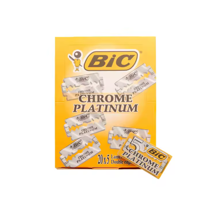 BIC CHROME PLATINUM HOJA DE AFEUTAR DOBE FILO 20X5BLADES - 1