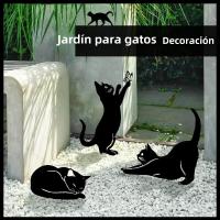 Decoración De Jardín Silueta De Gato Familiar Tiki Charming Para Paisaje Exterior Estatuas Decorativas De Yarda - details 4